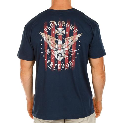 FloGrown Mens Freedom Eagle Short Sleeve T-Shirt