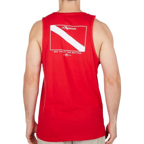 FloGrown Mens Solid Dive Flag Muscle Tank Top