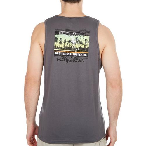 FloGrown Mens Solid Relax & Enjoy Muscle Tank