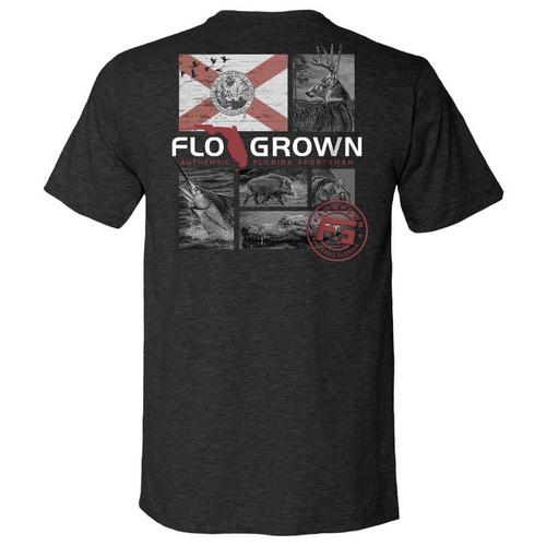 FloGrown Mens Multiplane Sportsman Heathered Graphic T-Shirt