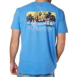 FloGrown Mens Vintage Florida Sunset Seal T-shirt