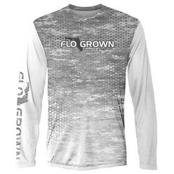 FloGrown Mens Camo Tech Performance Long Sleeve T-Shirt
