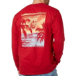 FloGrown Mens Retro Beach Long Sleeve Graphic T-Shirt