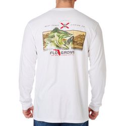FloGrown Mens Bass Lake Long Sleeve Graphic T-Shirt