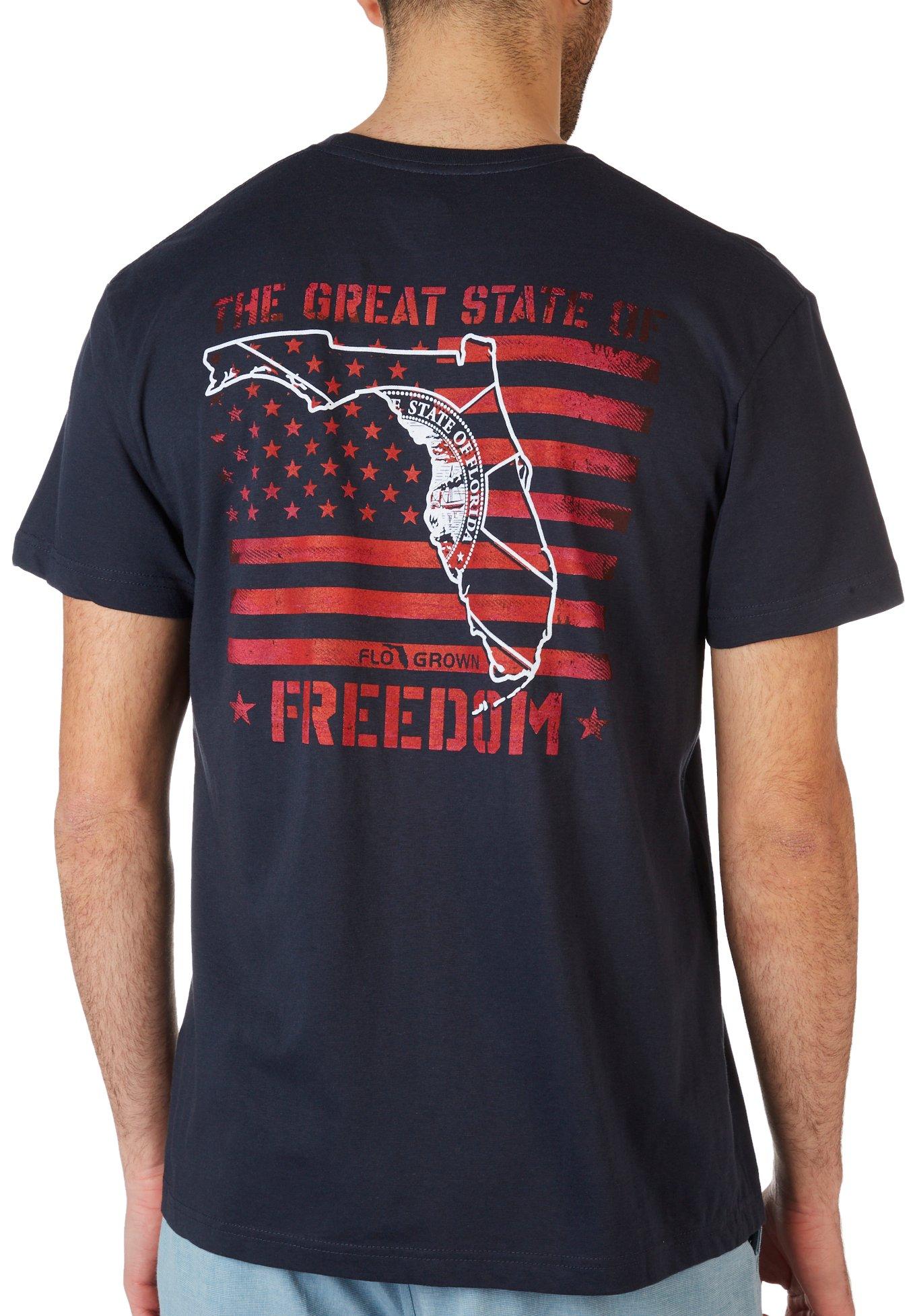 Mens Great State Freedom Short Sleeve T-Shirt