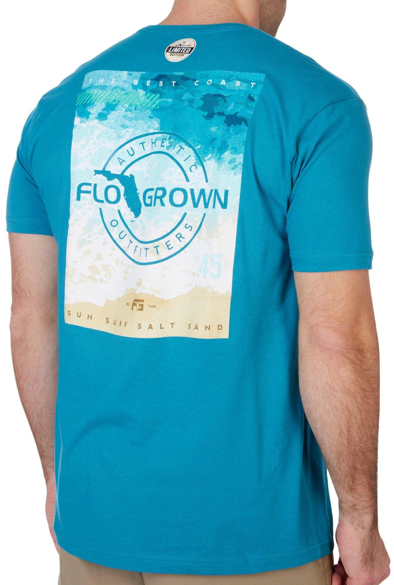 FloGrown Mens Authentic Shoreline Posters T-Shirt