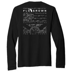 FloGrown Mens Camo Flag Classic Long Sleeve T-Shirt