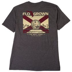 FloGrown Mens Suncoast Florida Heathered Graphic T-Shirt