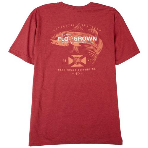 FloGrown Mens Red Fish Outfit Short Sleeve T-Shirt