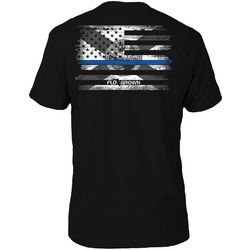 FloGrown Mens Blue Line Flag T-Shirt