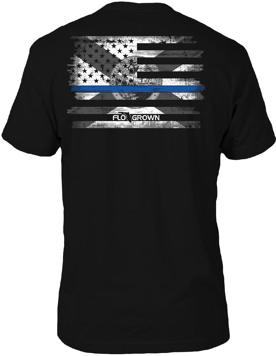 Mens Blue Line Flag T-Shirt