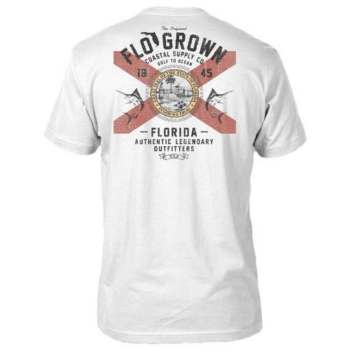 FloGrown Mens Vintage Florida Seal Graphic T-shirt