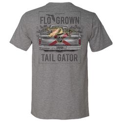 FloGrown Mens Tail Gator Heathered Graphic T-Shirt