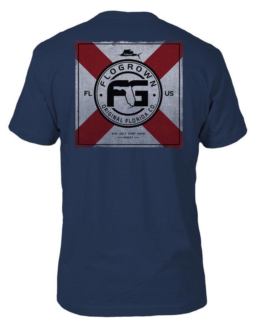 FloGrown Mens FL Flag Square T-shirt