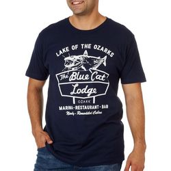 Ripple Junction Ozark Blue Cat Lodge Graphic T-Shirt