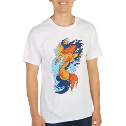 BROOKLYN VERTICAL Mens Fish Wave Short Sleeve T-Shirt