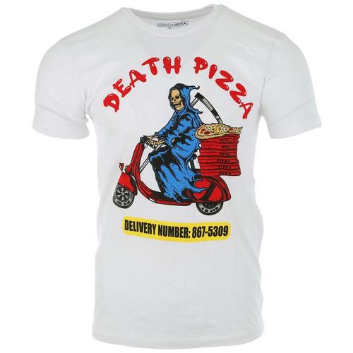BROOKLYN VERTICAL Mens Death Pizza Short Sleeve T-Shirt