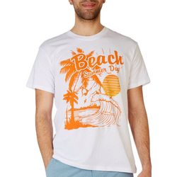 BROOKLYN VERTICAL Mens Beach Day Wave Short Sleeve T-Shirt