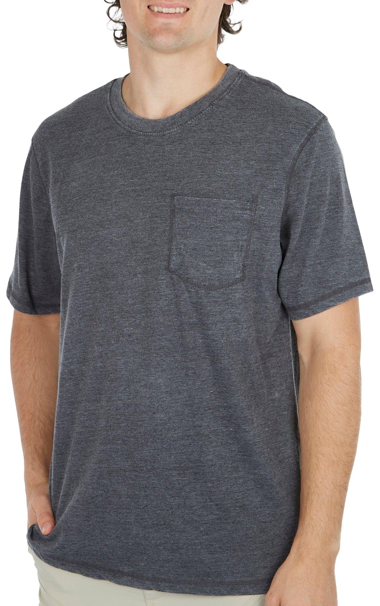 Visitor Mens Solid Everyday Chest Pocket T-Shirt