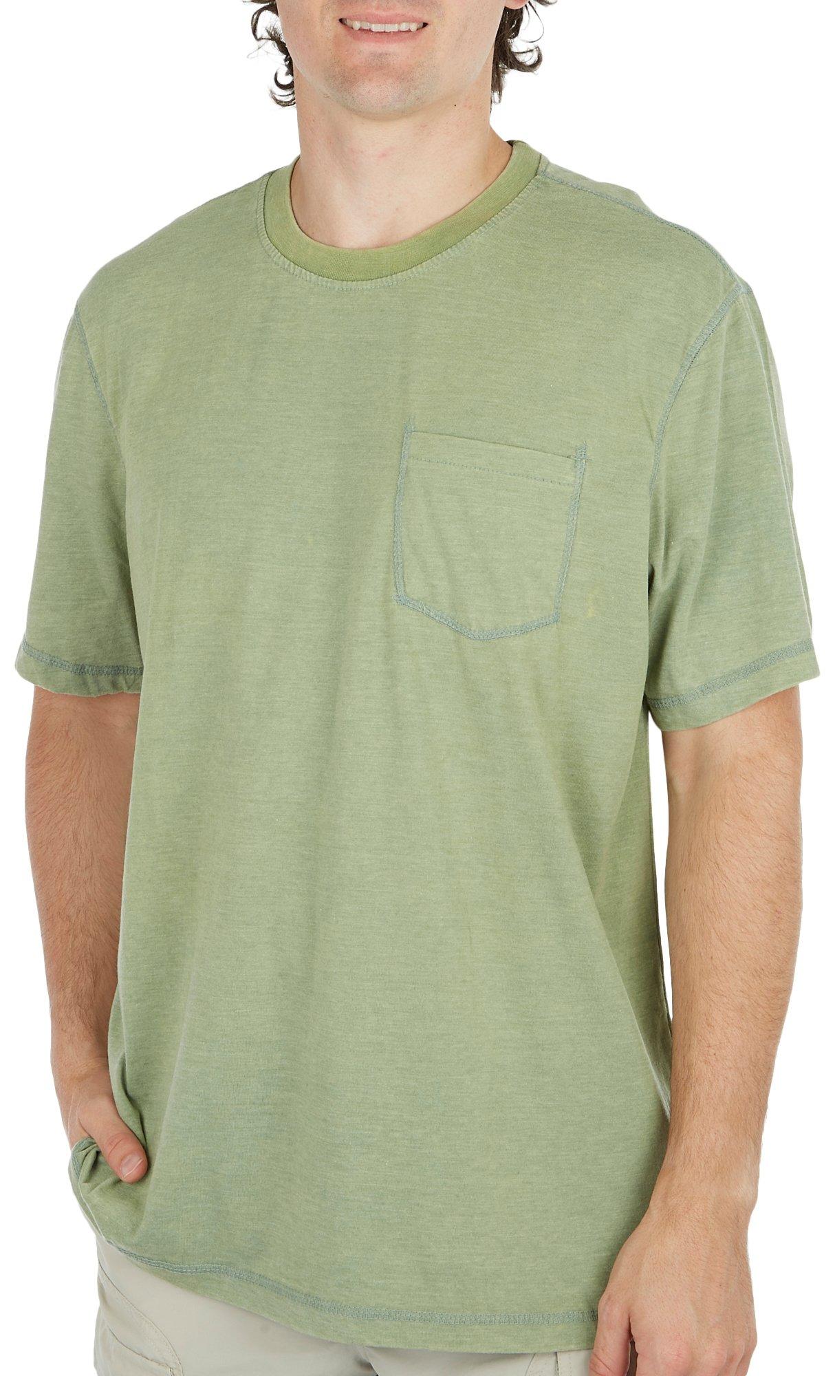 Visitor Mens Solid Everyday Chest Pocket T-Shirt
