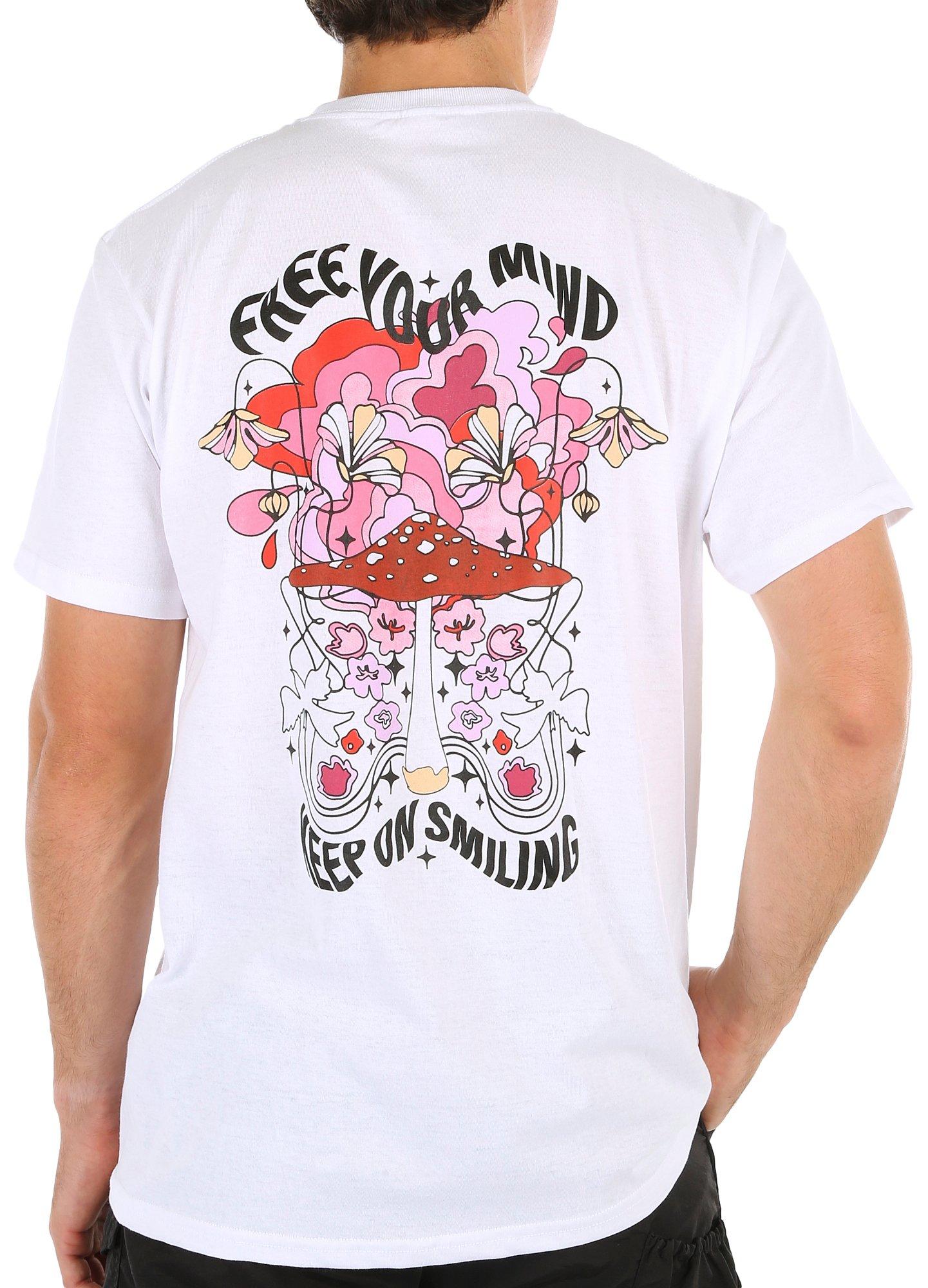 Mens Mushrooms Graphic Short Sleeve T-Shirt