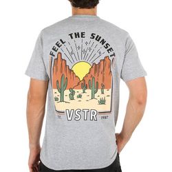 Mens Western Feel The Sunset Graphic Short Sleeve T-Shirt