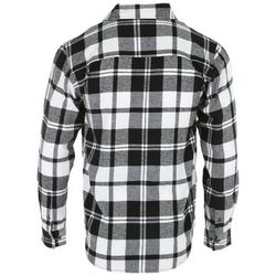 Black White Flannel Long Sleeve Plaid Button Down Shirt
