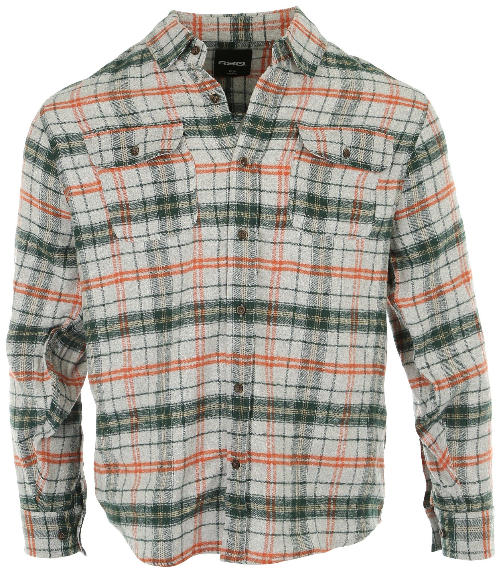 Flannel Plaid Long Sleeve Button Down Shirt