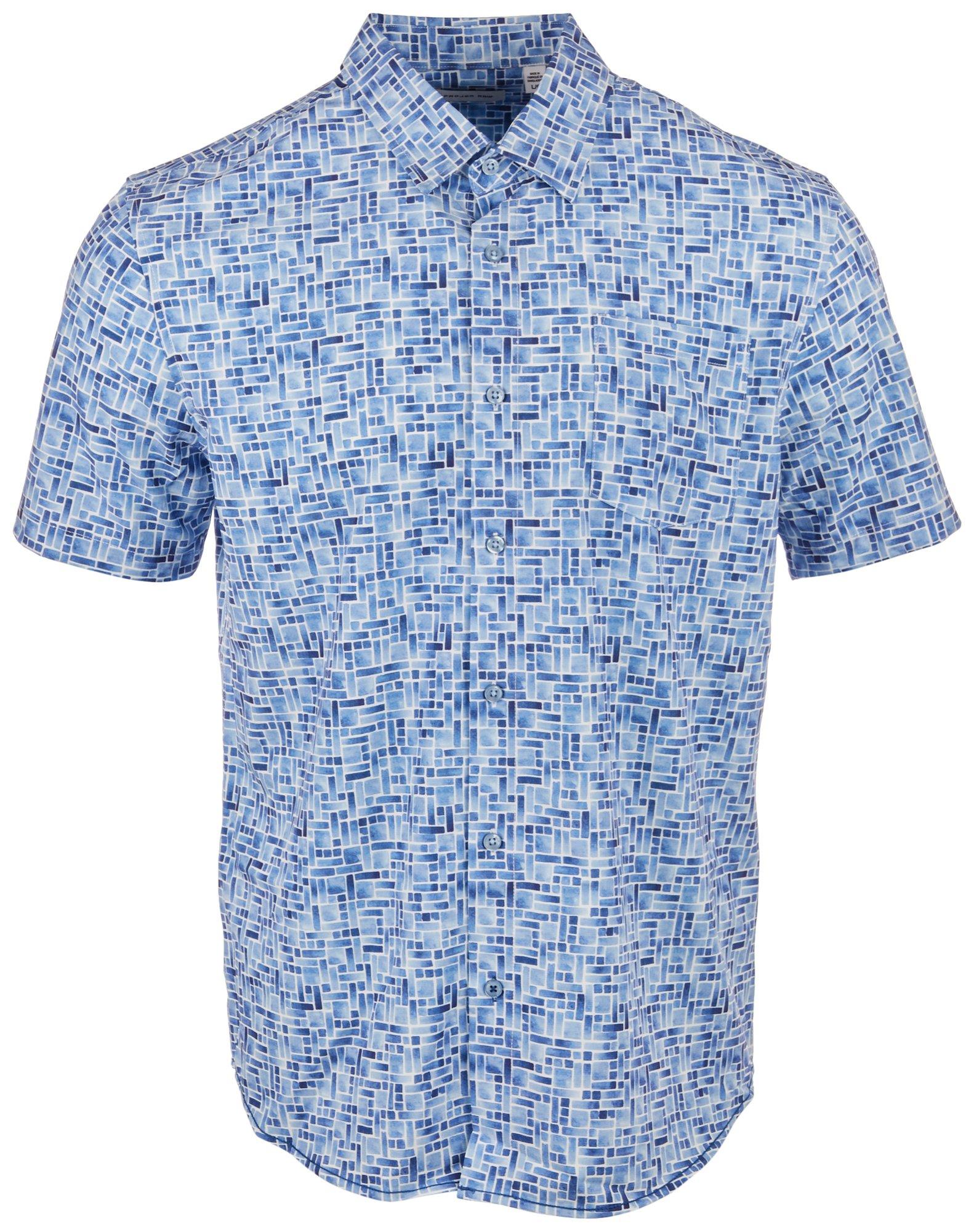 Mens Microport Abstract Short Sleeve Shirt