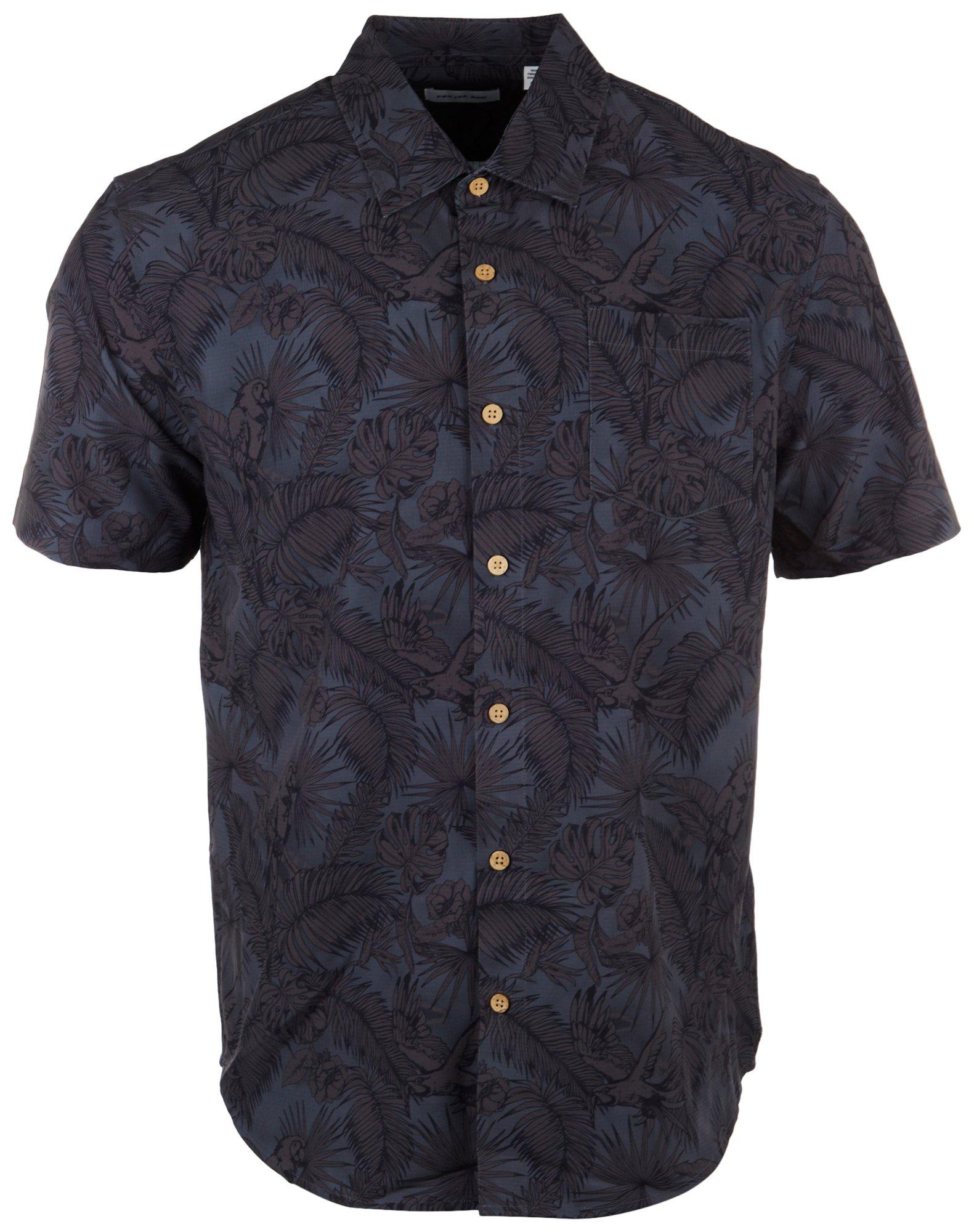 Mens Tropical Forest Short Sleeve Shirt