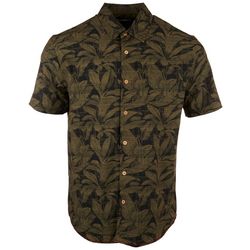 PROJEK RAW Mens Palm Leaf Short Sleeve Shirt