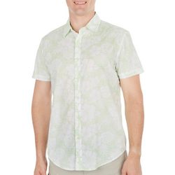 Hollywood Mens Tropical Short Sleeve Button Up Shirt