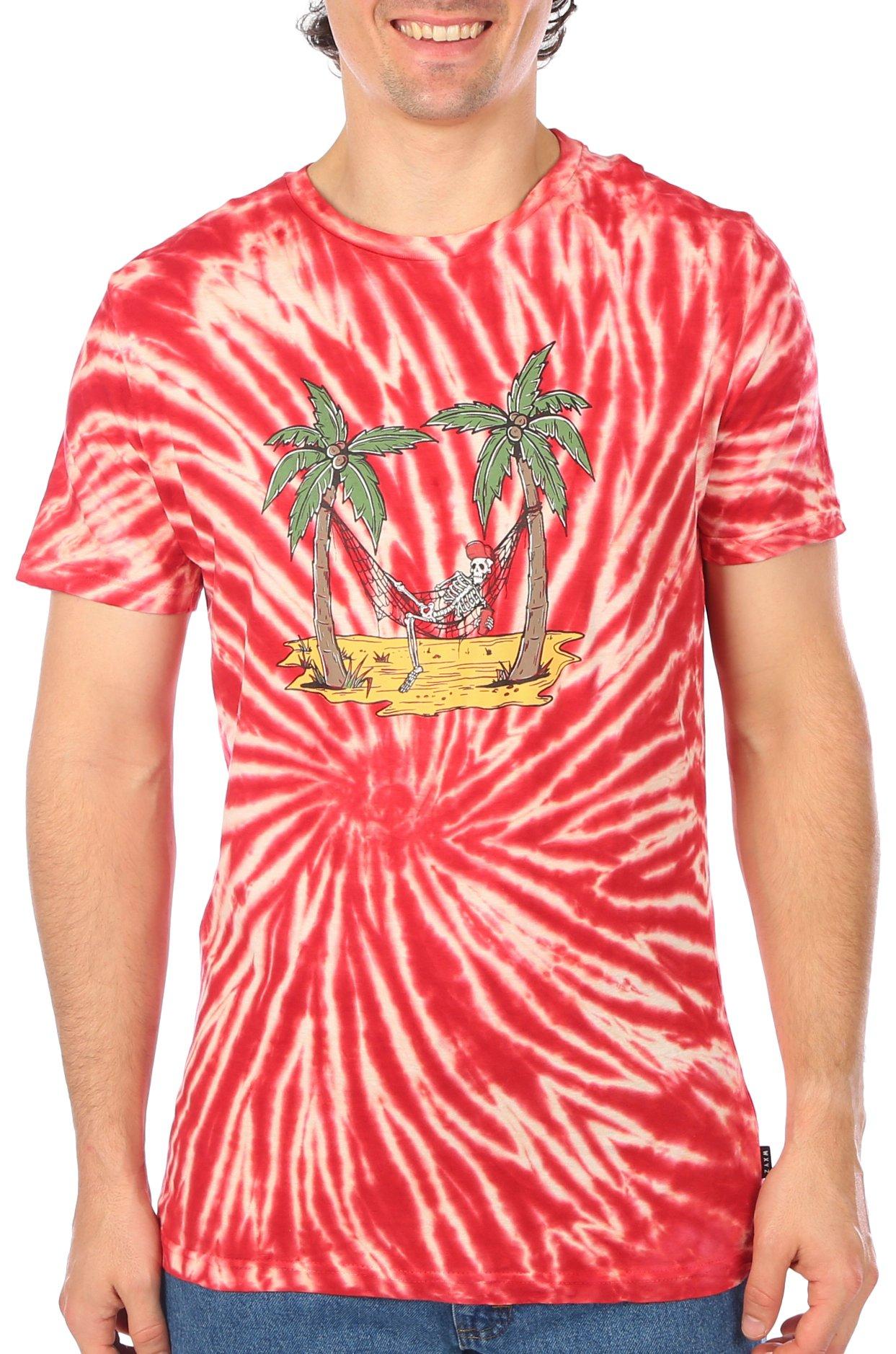 WXYZ Mens Tropical Skeleton Short Sleeve T-Shirt