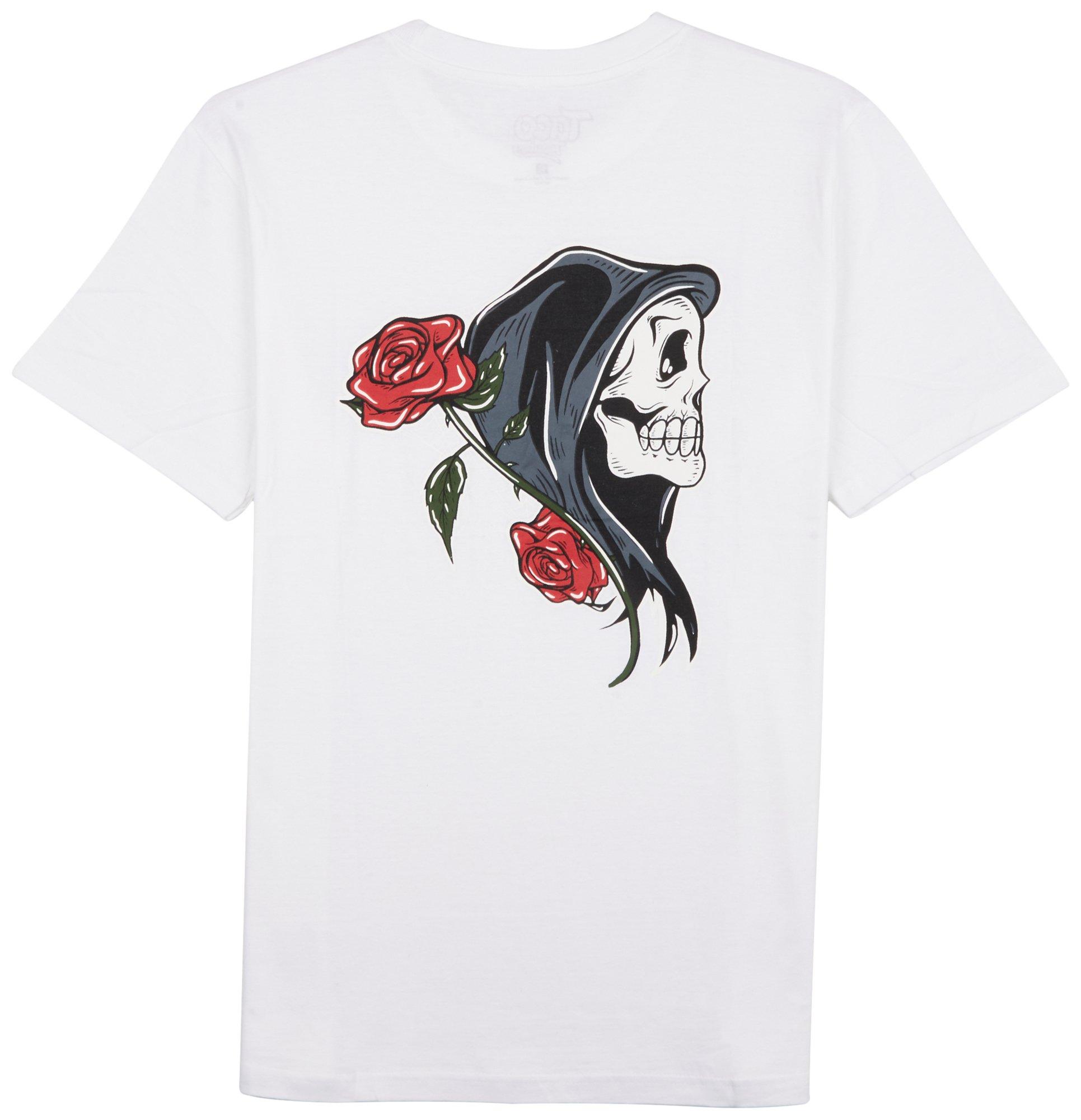 TACO TUESDAY Mens Roses Reaper Short Sleeve T-Shirt