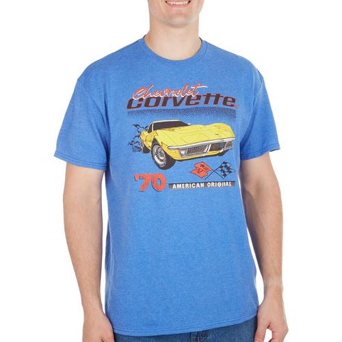 Chevrolet Mens Fiery Corvette Short Sleeve T-Shirt