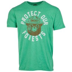 Smokey Bear Mens Solid Protect Our Forests T-Shirt