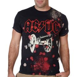 Mens ACDC Graphic Washed Spots Short Sleeve T-Shirt