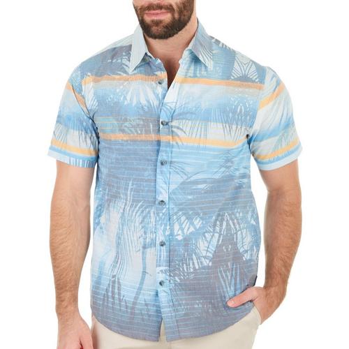 Ocean Current Mens Palm Tree View Short Sleeve