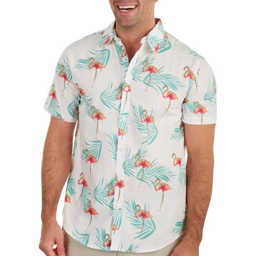 Ocean Current Mens Gifford Flamingo Short Sleeve Shirt