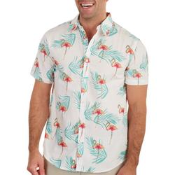 Mens Gifford Flamingo Short Sleeve Shirt