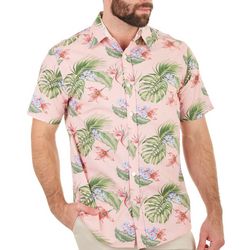 Ocean Current Mens Palm Print Short Sleeve Shirt