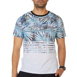 Ocean Current Mens Leaf Stripe Print T-Shirt