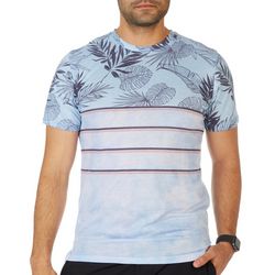 Ocean Current Mens Floral Stripe Print T-Shirt