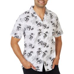 Modern Culture Mens Hawaii Print Button-Up Shirt