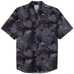 Mens Perforated Leaves Short Sleeve Shirt