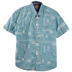 Burnside Mens Tropical Short Sleeve Button Up Shirt