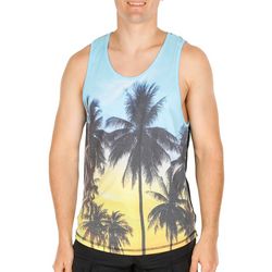 Mens Palm Sublimated  Muscle Tank Top