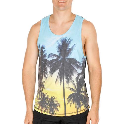 Mens Palm Sublimated Muscle Tank Top