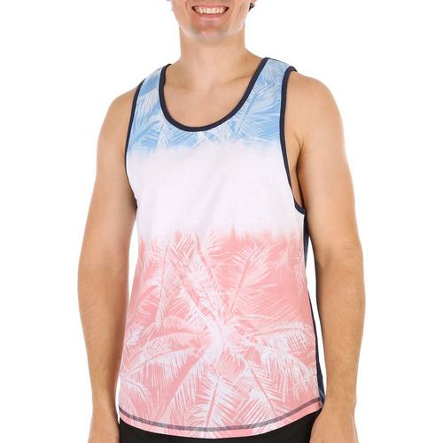 Distortion Mens Palm Fronds Sublimation Tank Top
