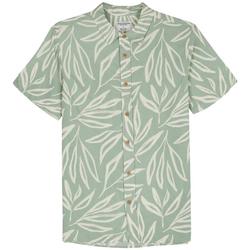Mens Foliage Print Short Sleeve Shirt